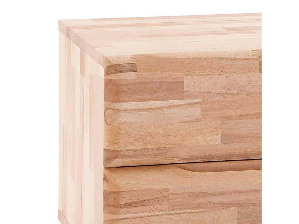 Nachtkonsole mit 2 Schubladen Kernbuche Massivholz