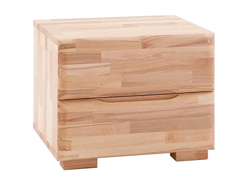 Nachtkonsole mit 2 Schubladen Kernbuche Massivholz