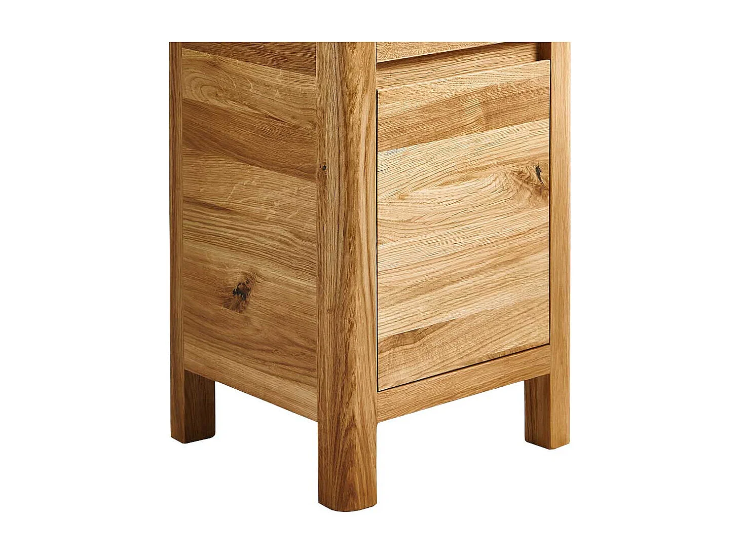 Nachtschränkchen aus Wildeiche Massivholz 60 cm hoch