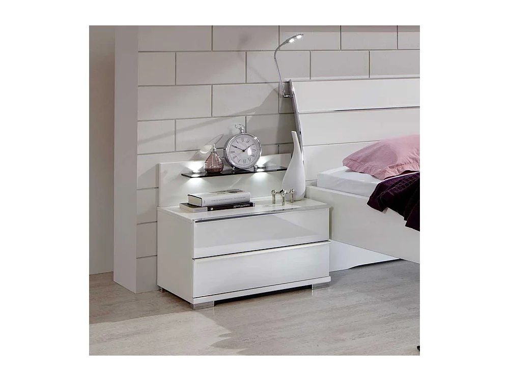 Nachtkonsole in Weiß LED Beleuchtung