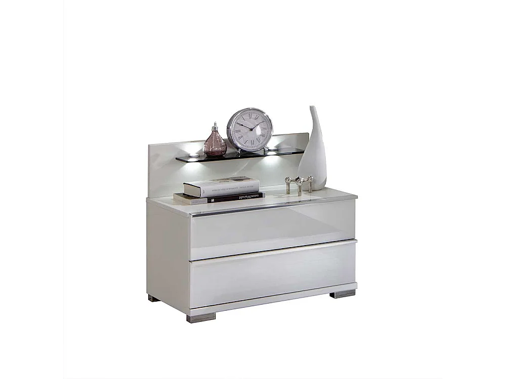 Nachtkonsole in Weiß LED Beleuchtung