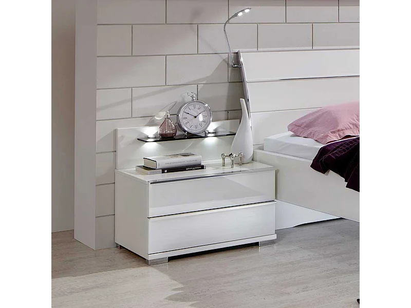 Nachtkonsole in Weiß LED Beleuchtung