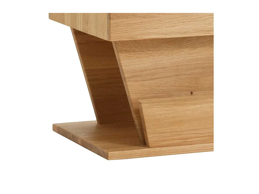 Nachtkonsole aus Wildeiche Massivholz Zeitungsablage