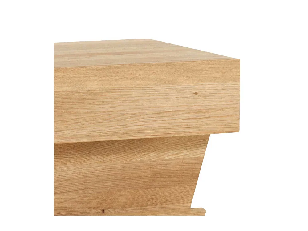 Nachtkonsole aus Wildeiche Massivholz Zeitungsablage