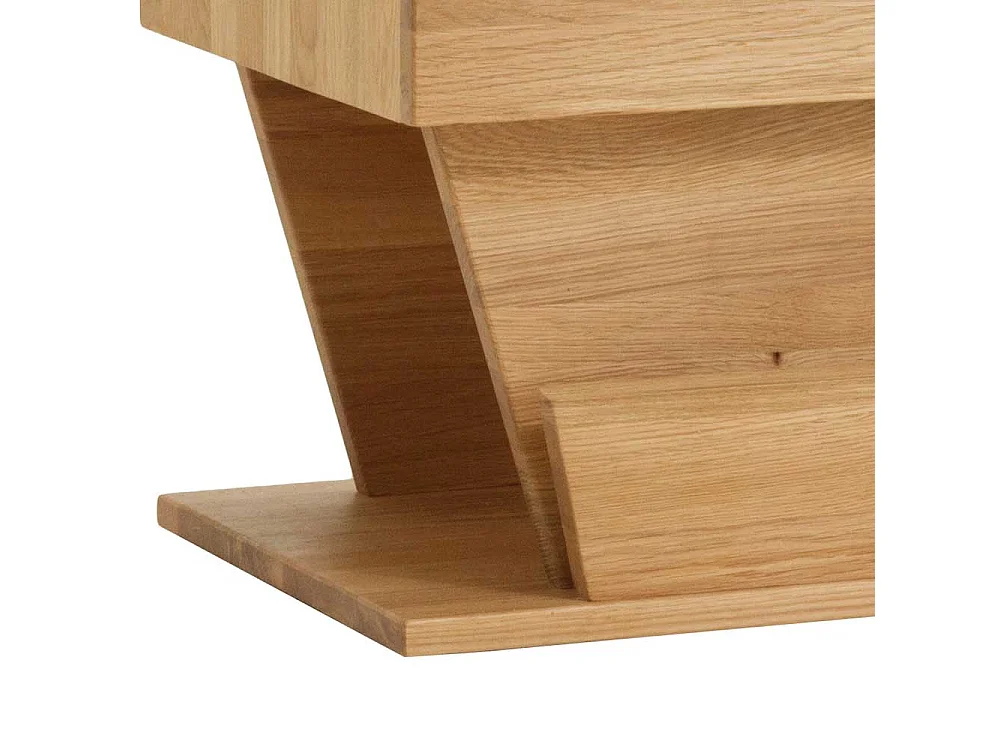 Nachtkonsole aus Wildeiche Massivholz Zeitungsablage