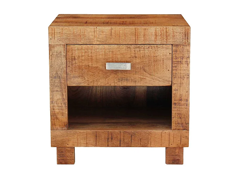 Nachtschrank aus Akazie Massivholz 40 cm breit