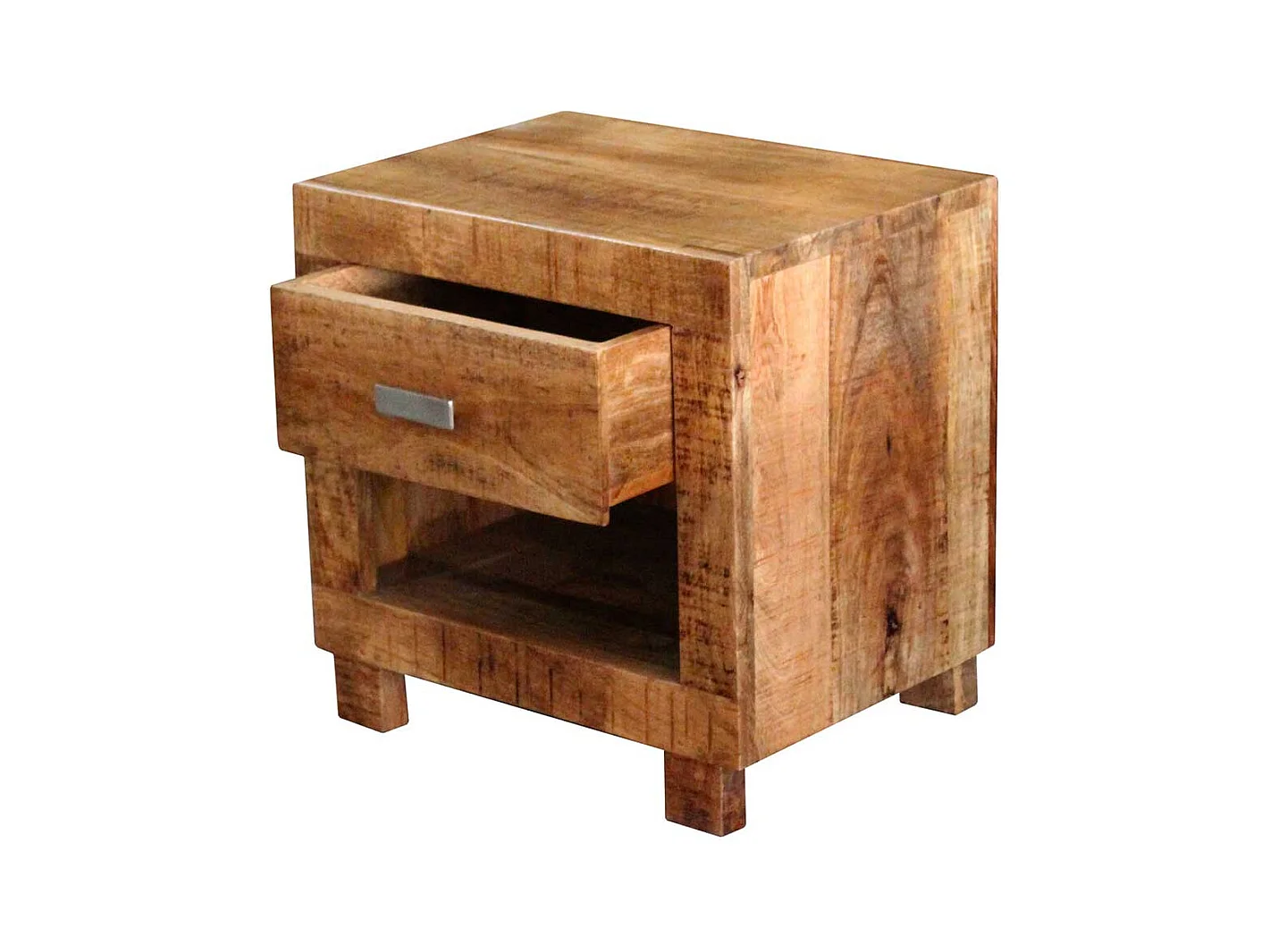 Nachtschrank aus Akazie Massivholz 40 cm breit