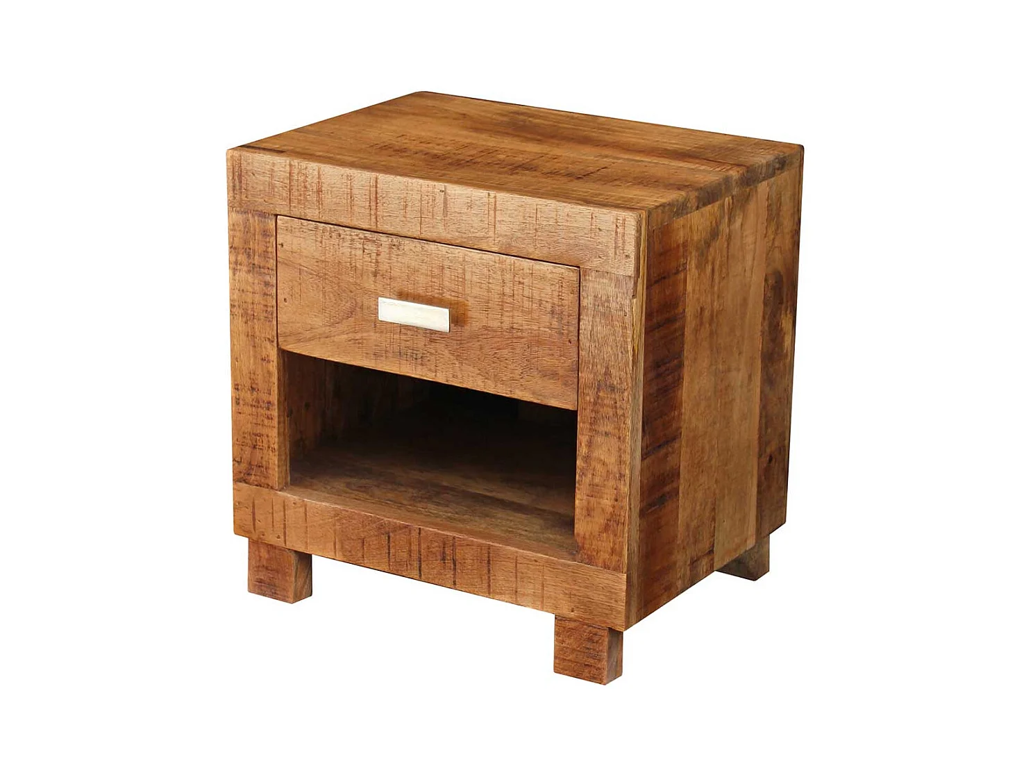 Nachtschrank aus Akazie Massivholz 40 cm breit