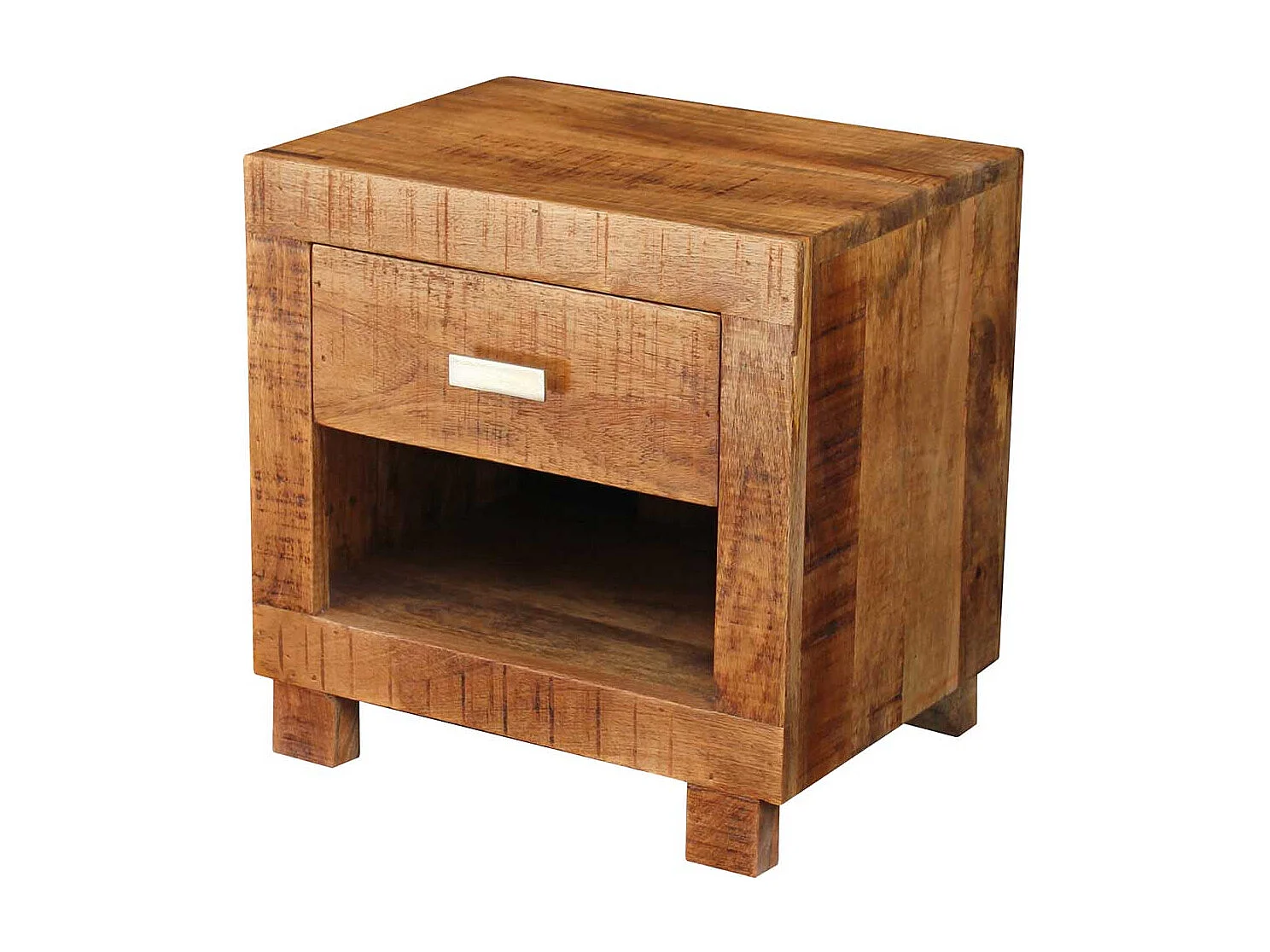 Nachtschrank aus Akazie Massivholz 40 cm breit