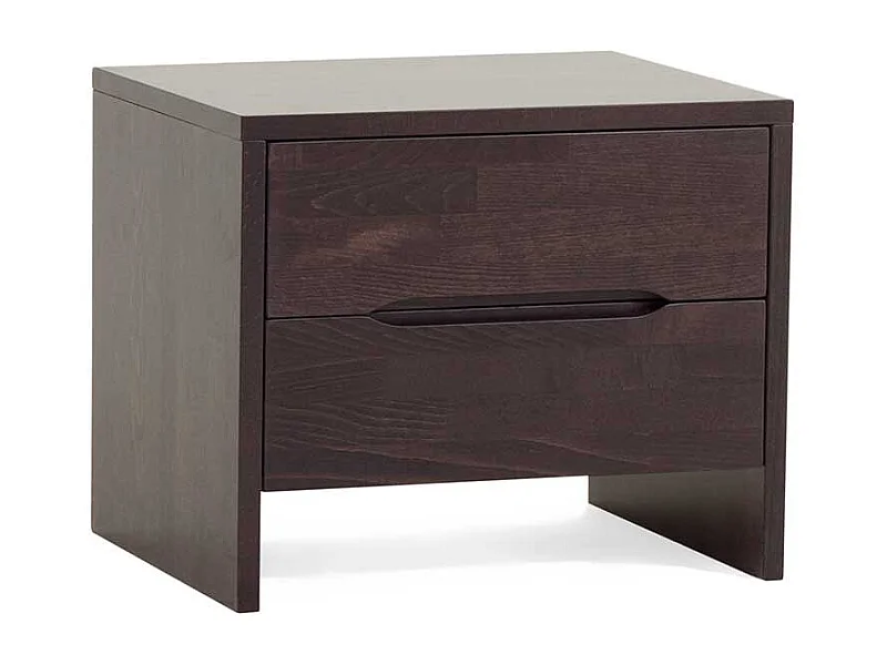 Nachtkonsole in Wengefarben Buche Massivholz