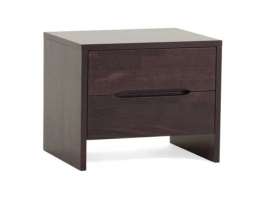 Nachtkonsole in Wengefarben Buche Massivholz