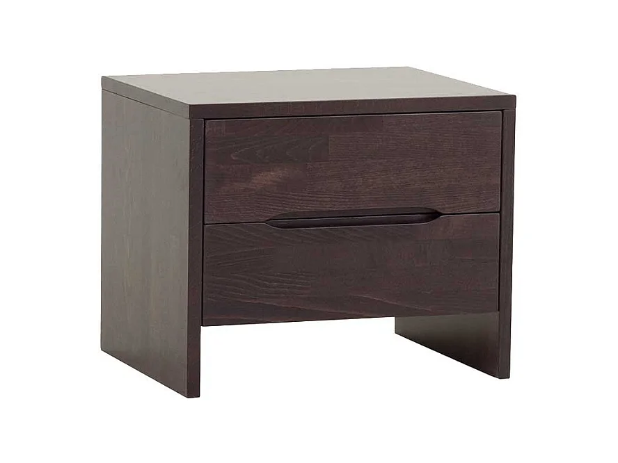 Nachtkonsole in Wengefarben Buche Massivholz