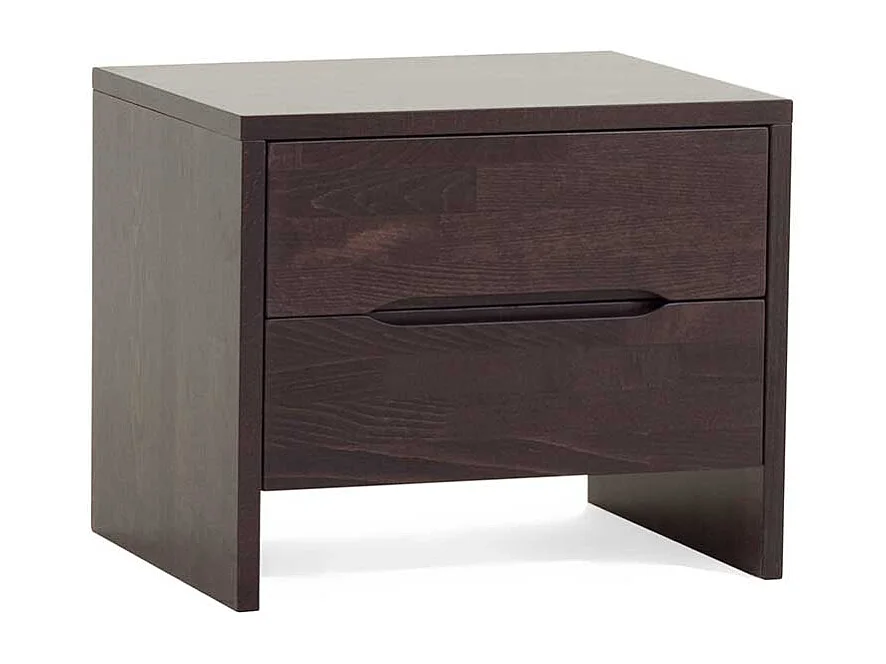 Nachtkonsole in Wengefarben Buche Massivholz