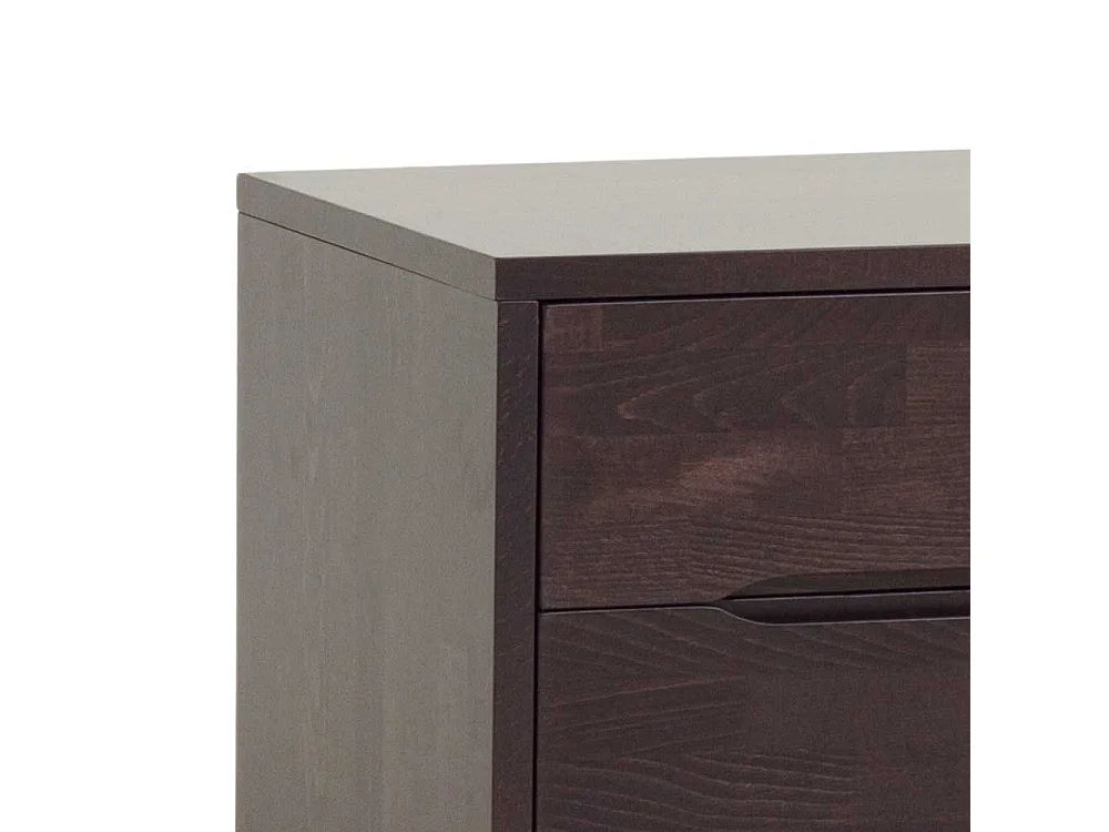 Nachtkonsole in Wengefarben Buche Massivholz