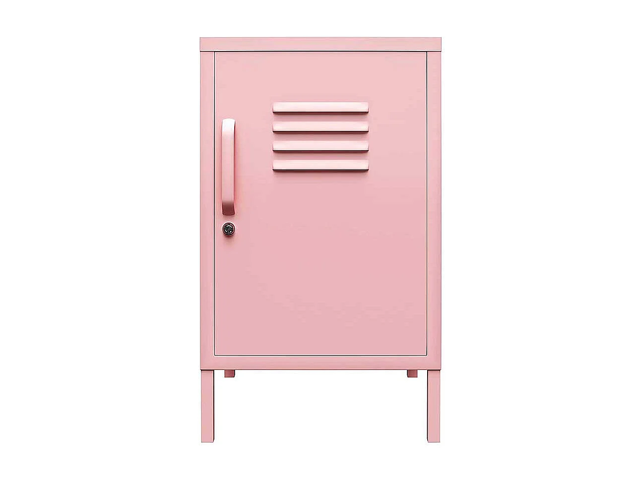 Rosa Beistellschrank mit 1 Tür Metall