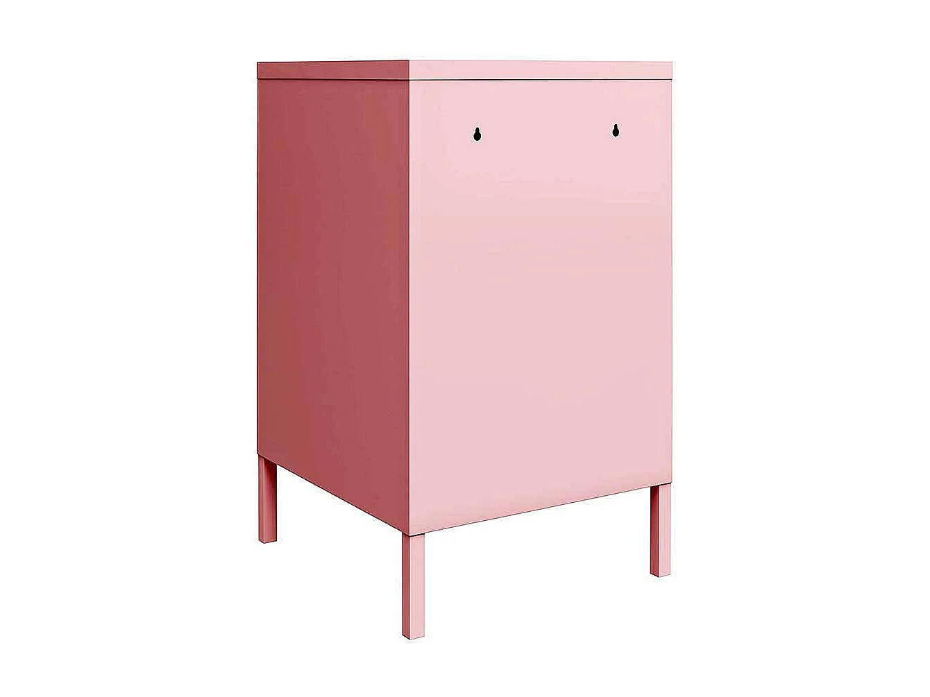 Rosa Beistellschrank mit 1 Tür Metall