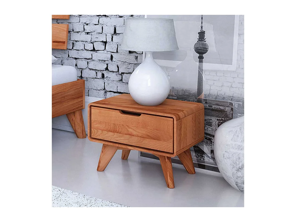 Nachttisch aus Kernbuche Massivholz einer Schublade