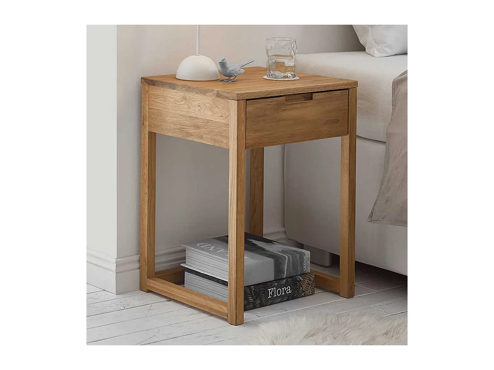 Nachtschränkchen aus Eiche Massivholz 60 cm hoch 45 cm breit