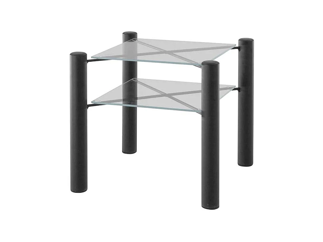 Nachtkonsole mit Glasböden Grau