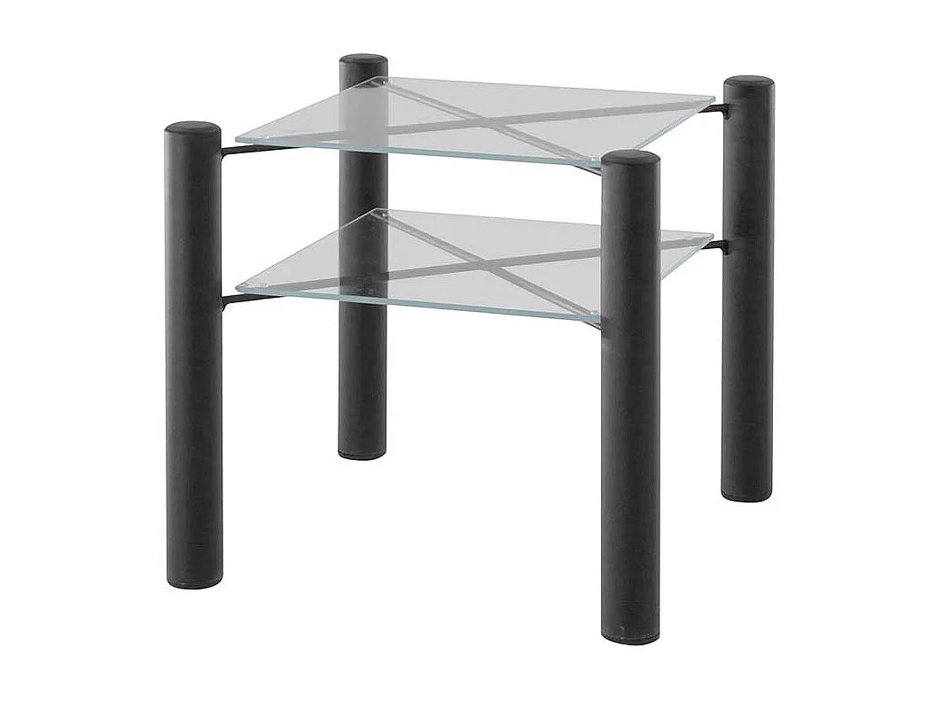 Nachtkonsole mit Glasböden Grau