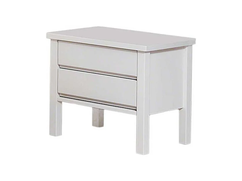 Nachtkommode in Weiß Buche massiv