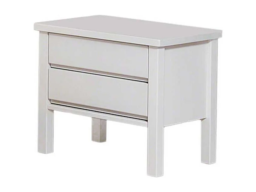 Nachtkommode in Weiß Buche massiv