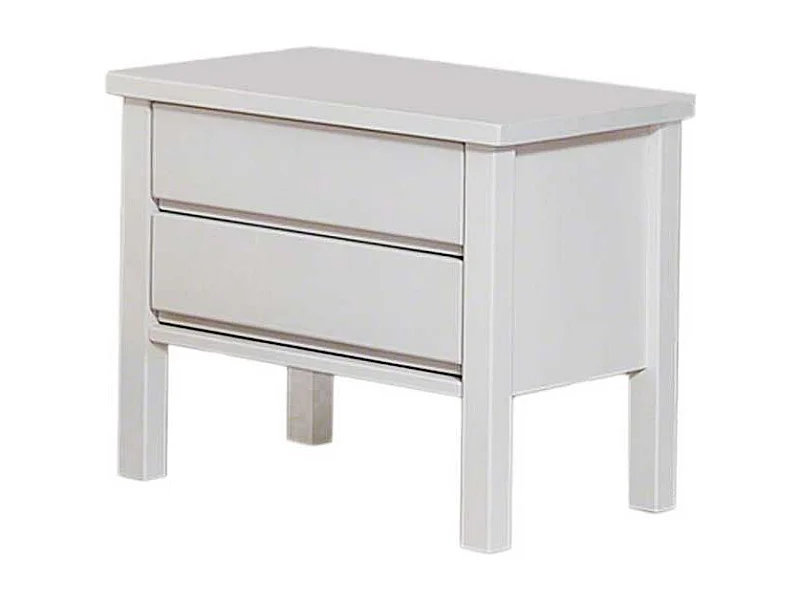 Nachtkommode in Weiß Buche massiv