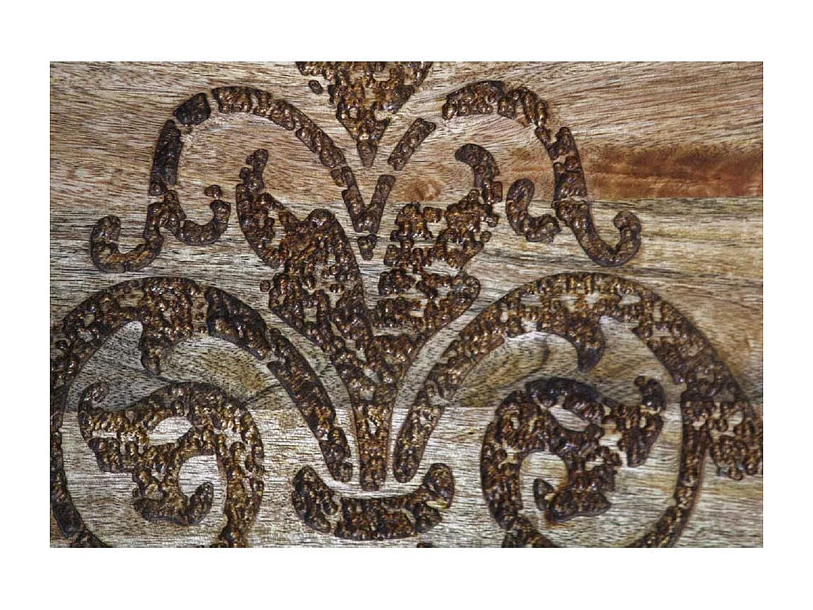 Nachtschrank aus Mangobaum Massivholz Vintage Style