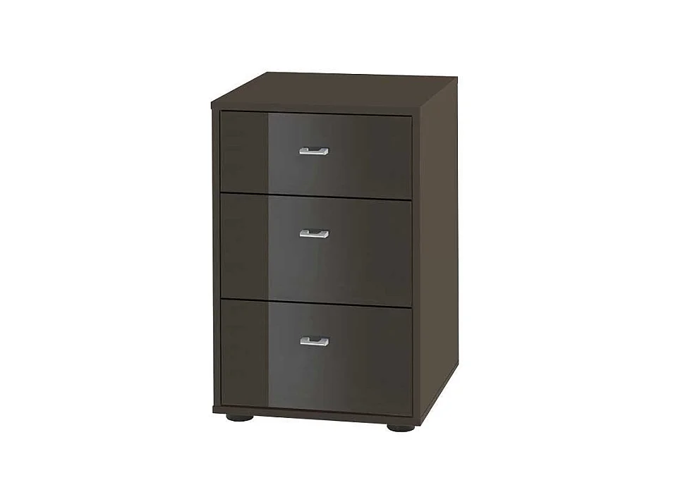 Nachtkonsole in Grau Braun Schubladen