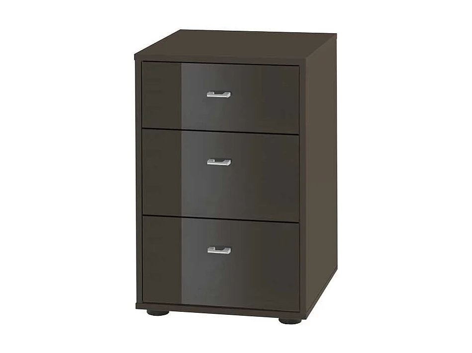 Nachtkonsole in Grau Braun Schubladen