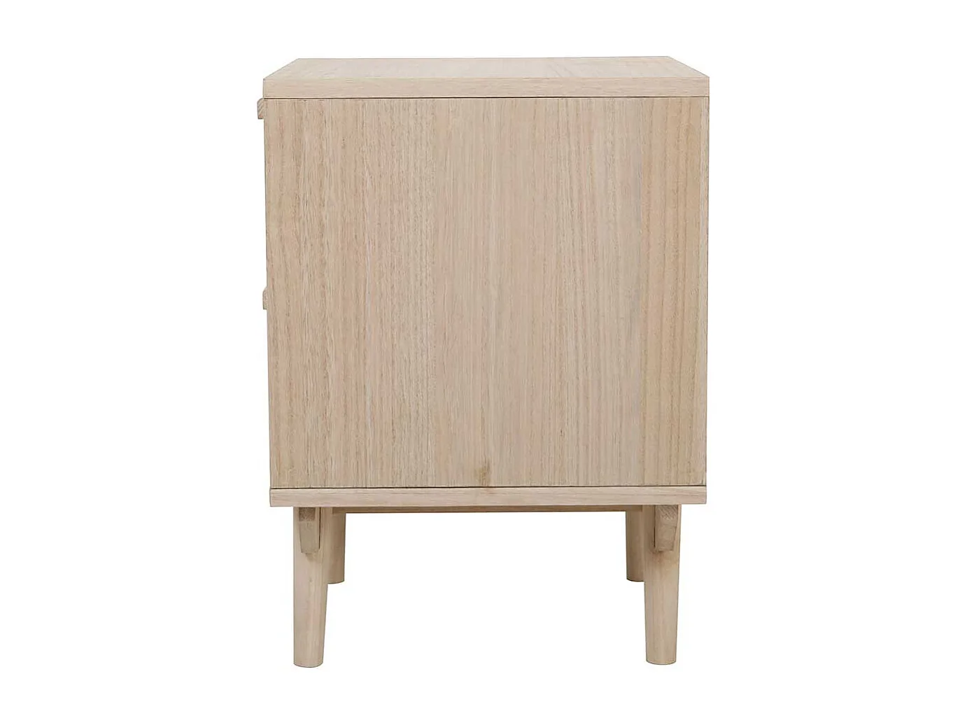 Nachttisch Kommode in Holz Naturfarben Rattan