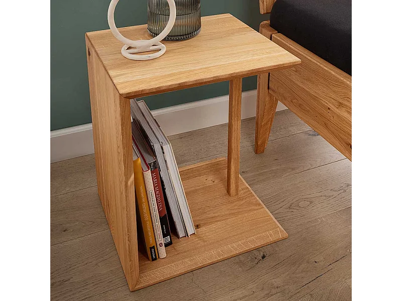 Beistelltisch Nachttisch aus Wildeiche Massivholz 48 cm hoch