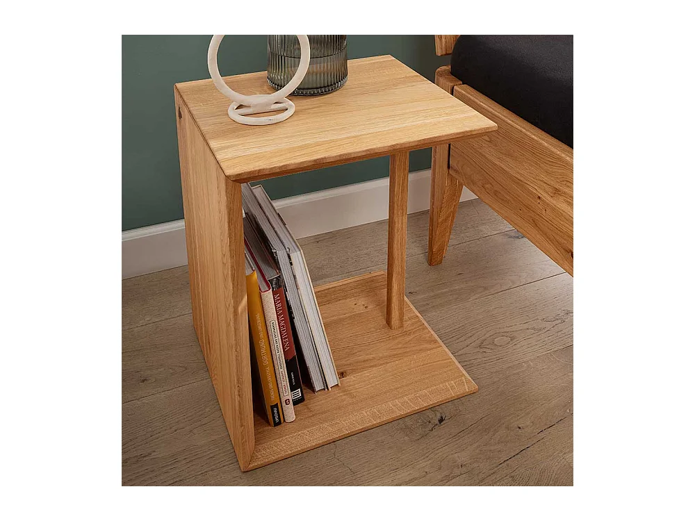Beistelltisch Nachttisch aus Wildeiche Massivholz 48 cm hoch