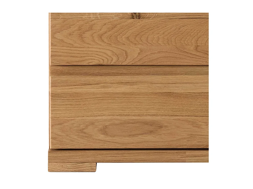 Massive Nachtkonsole aus Wildeiche geölt zwei Schubladen