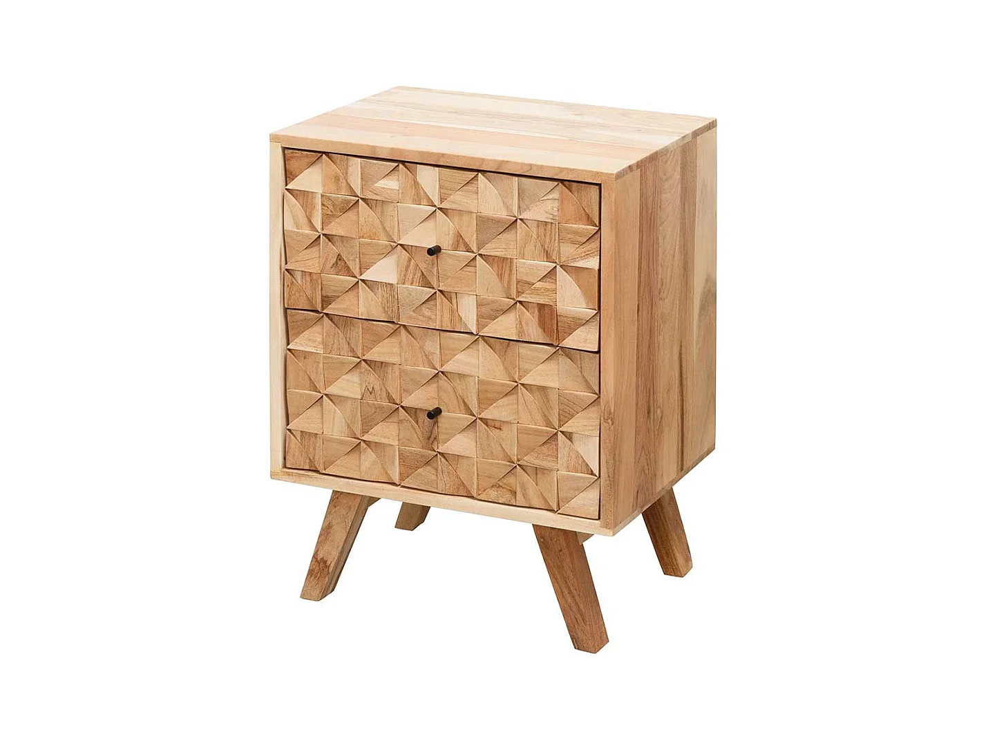 Nachttisch Kommode aus Akazie Massivholz handgearbeitet