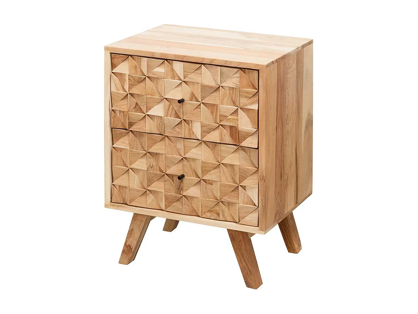 Nachttisch Kommode aus Akazie Massivholz handgearbeitet