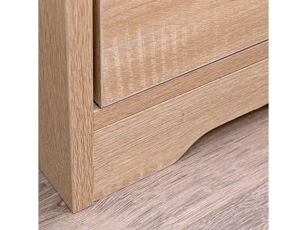 Nachtschränkchen in Sonoma-Eiche einer Schublade und offenem Fach