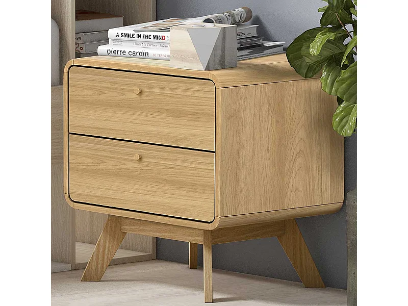 Bettkommode in Eichefarben Skandi Design