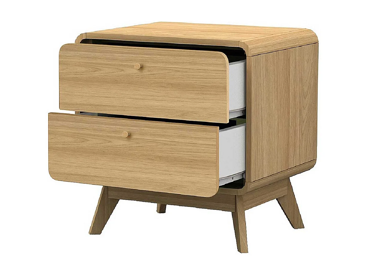 Bettkommode in Eichefarben Skandi Design