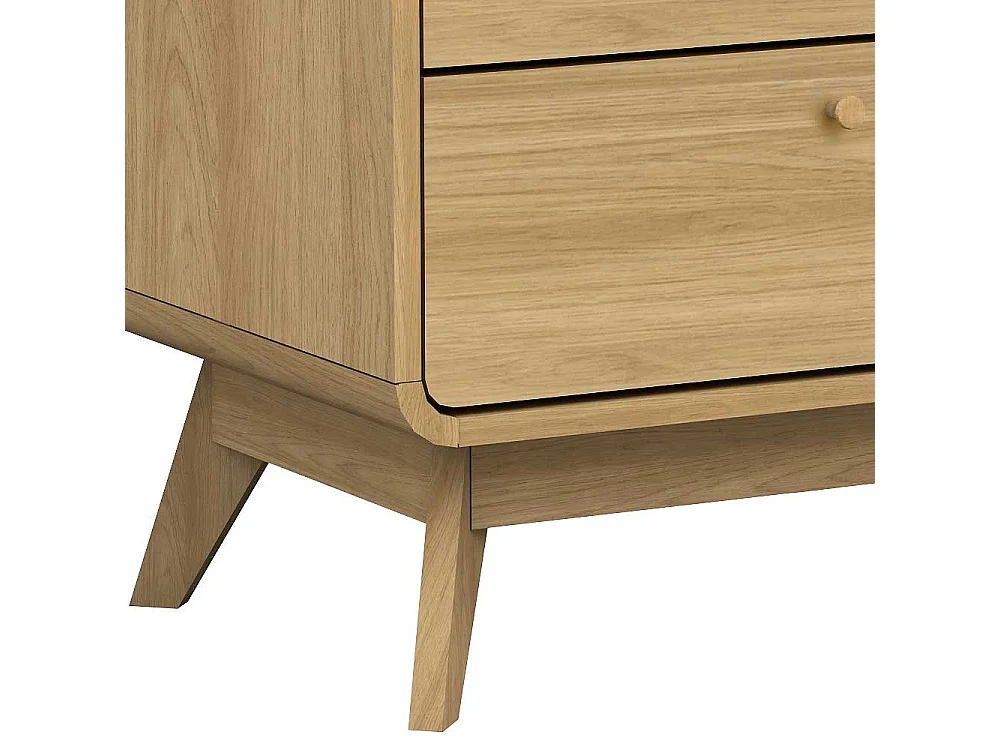 Bettkommode in Eichefarben Skandi Design