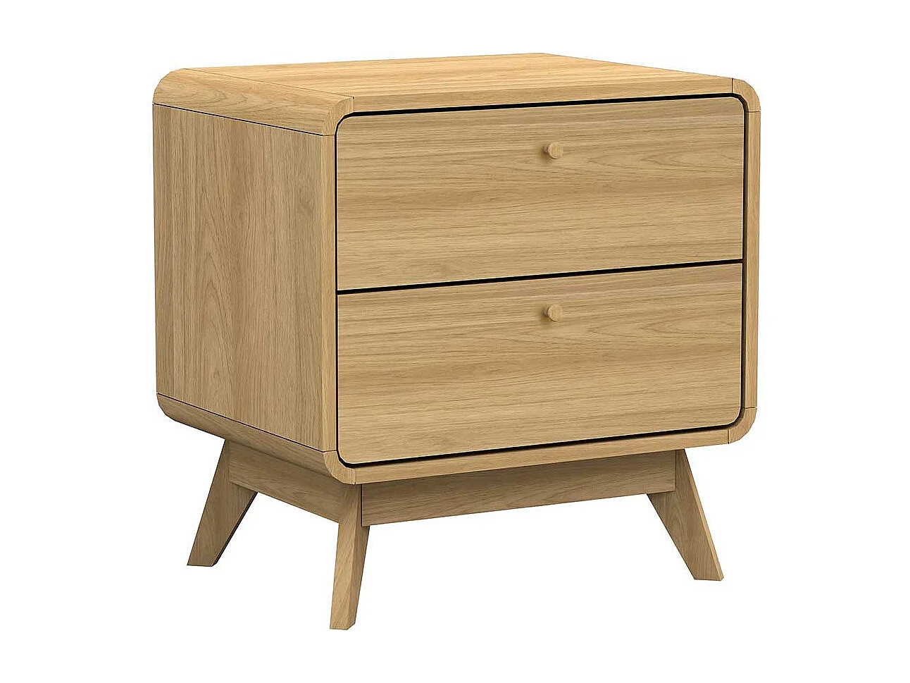 Bettkommode in Eichefarben Skandi Design