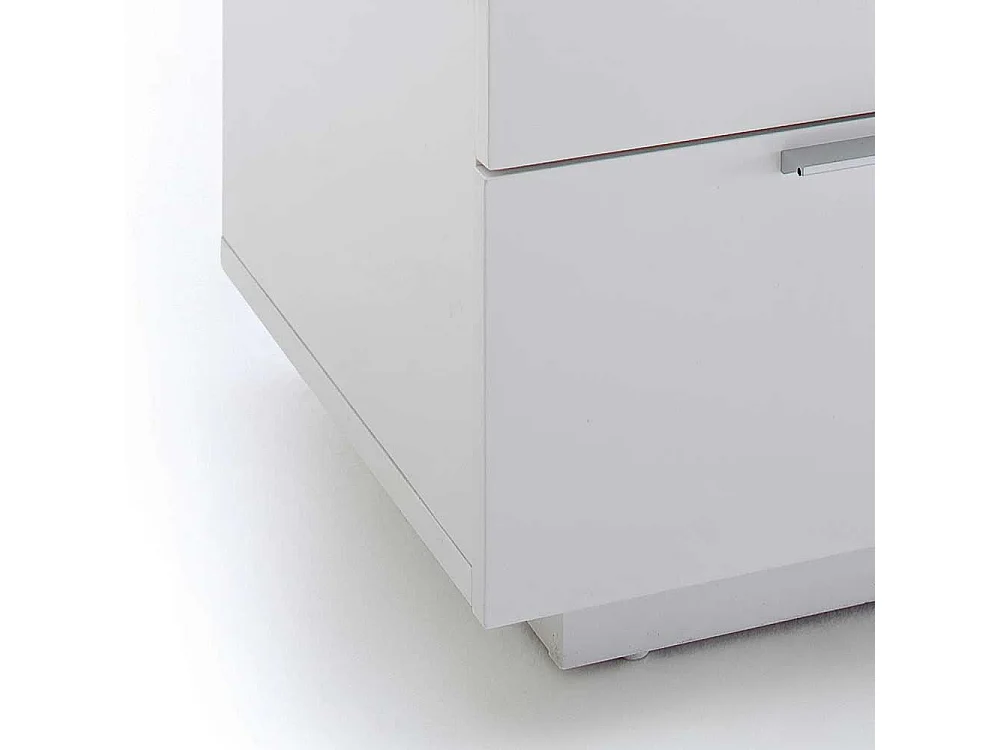 Nachtschrank in Weiß 3 Schubladen