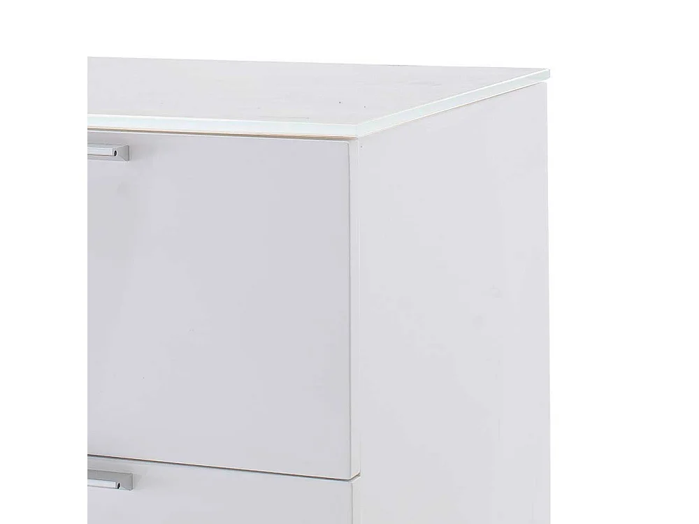 Nachtschrank in Weiß 3 Schubladen