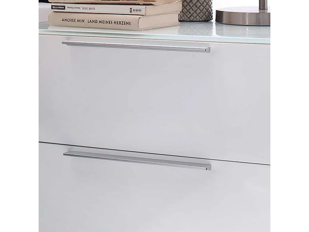 Nachtschrank in Weiß 3 Schubladen