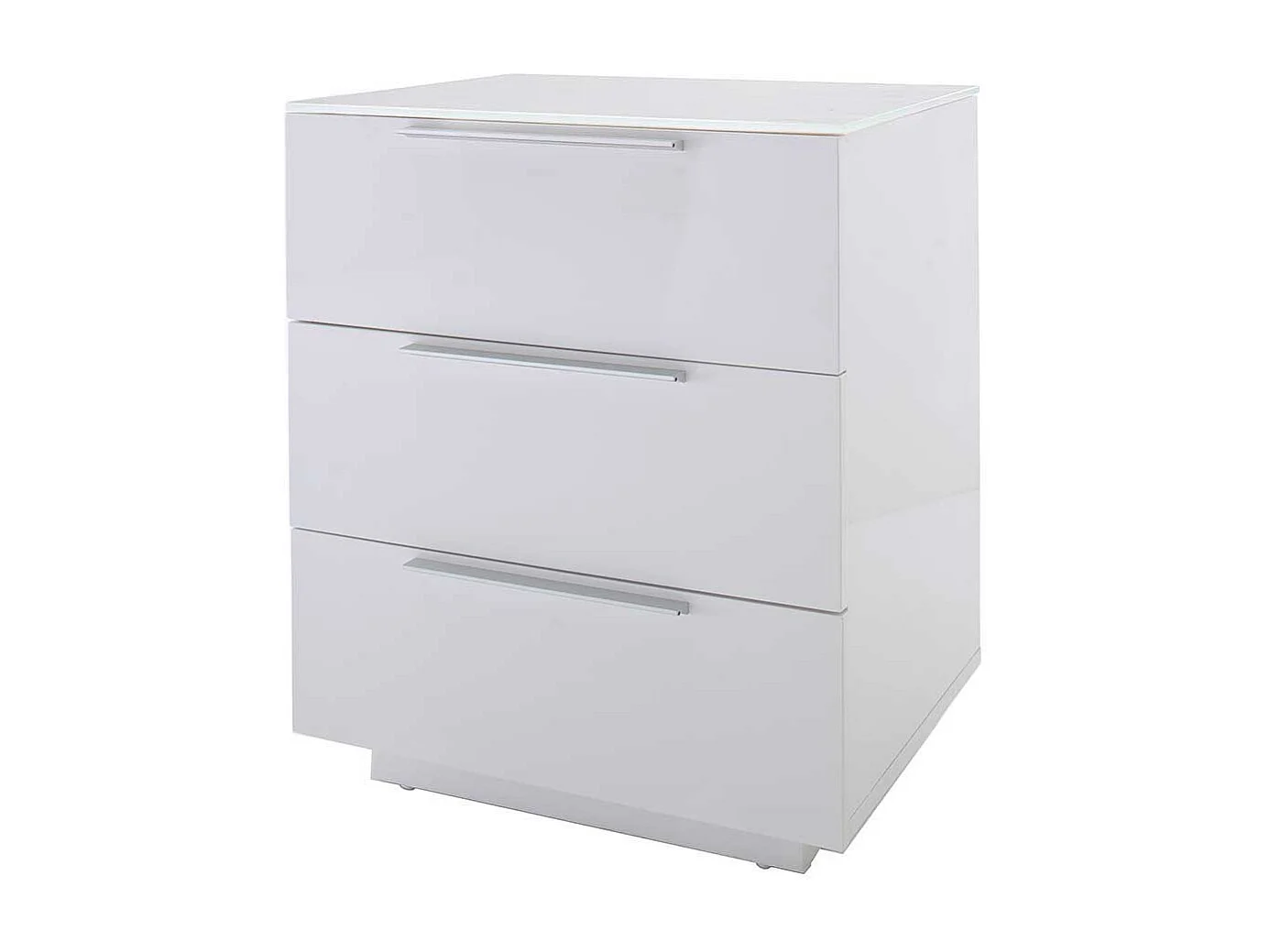 Nachtschrank in Weiß 3 Schubladen