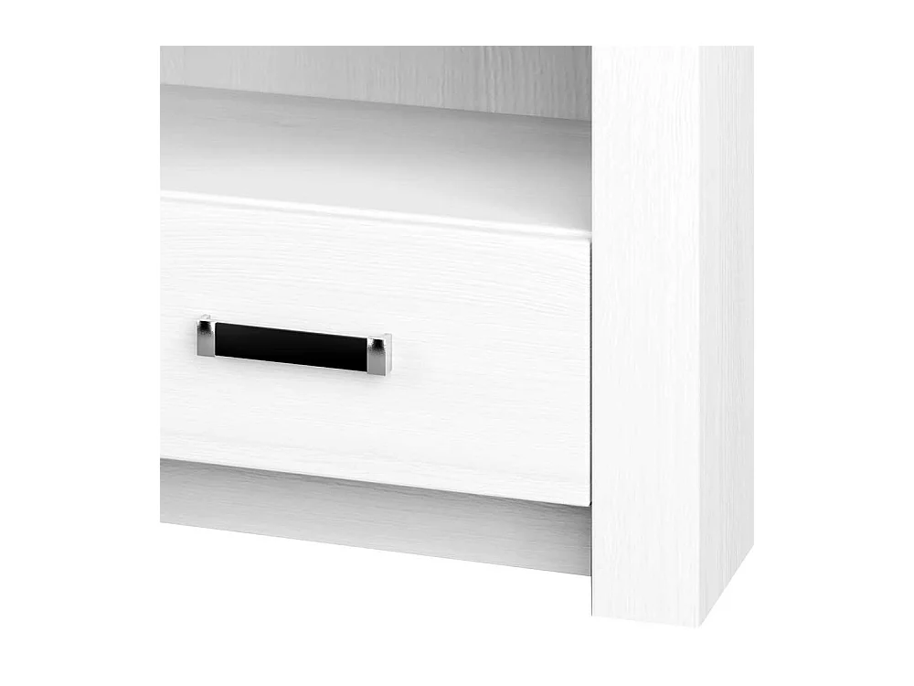 Landhaus Nachtkonsole in Weiß Pinie furniert