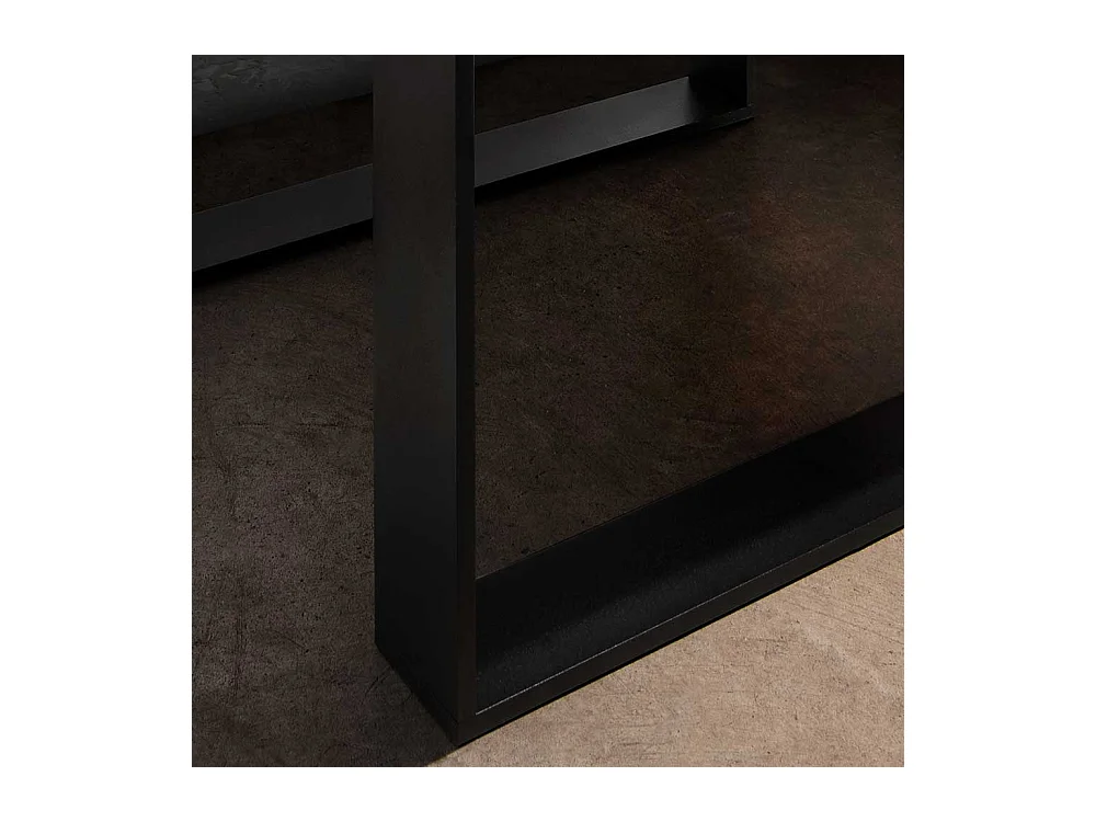 Nachttischkommode im Industry und Loft Stil Wildeiche Massivholz und Metall