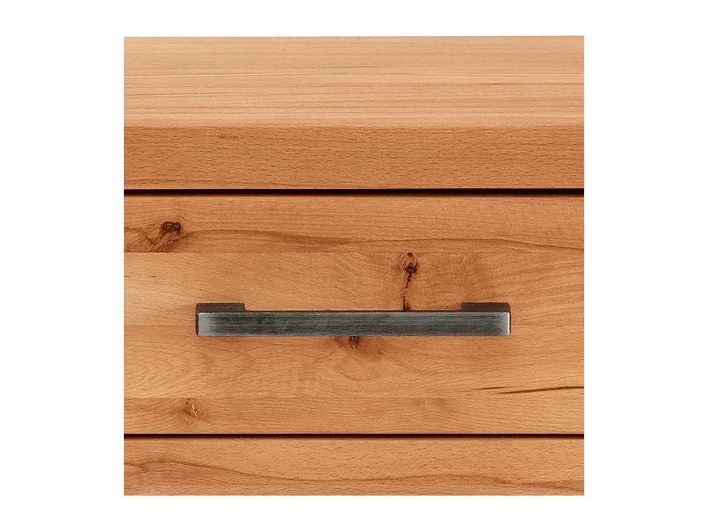 Nachttischkommode aus Kernbuche Massivholz zwei Schubladen