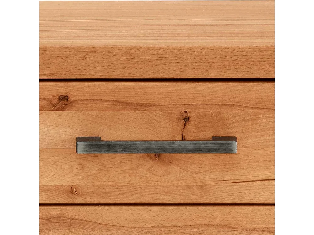 Nachttischkommode aus Kernbuche Massivholz zwei Schubladen