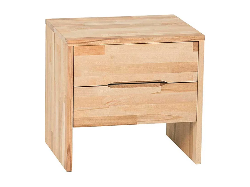 Massiv Nachtkonsole aus Kernbuche geölt 2 Schubladen